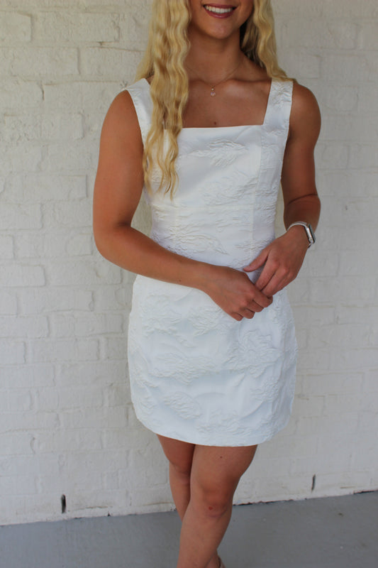 Addie Floral Jacquard Dress