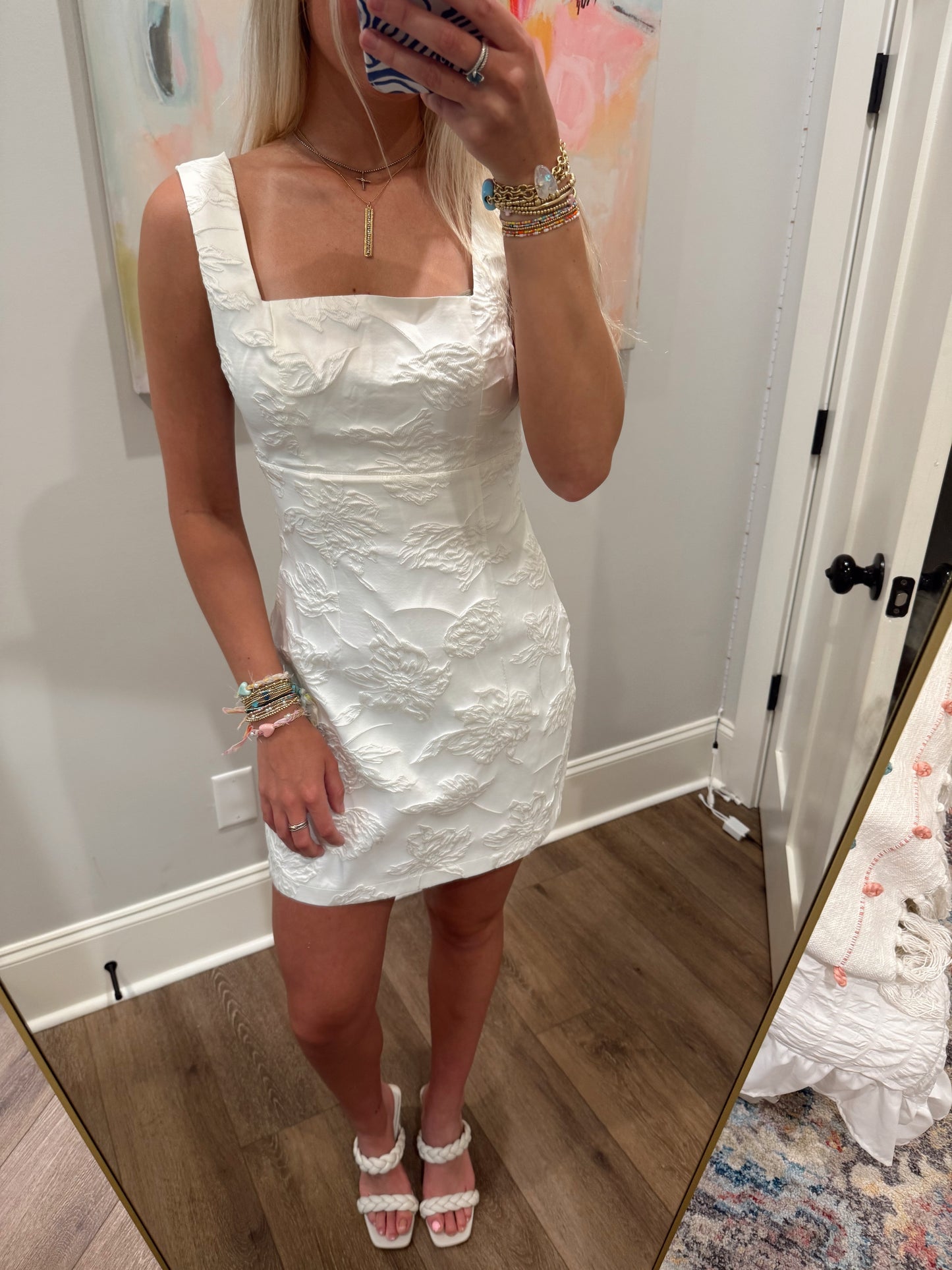 Addie Floral Jacquard Dress