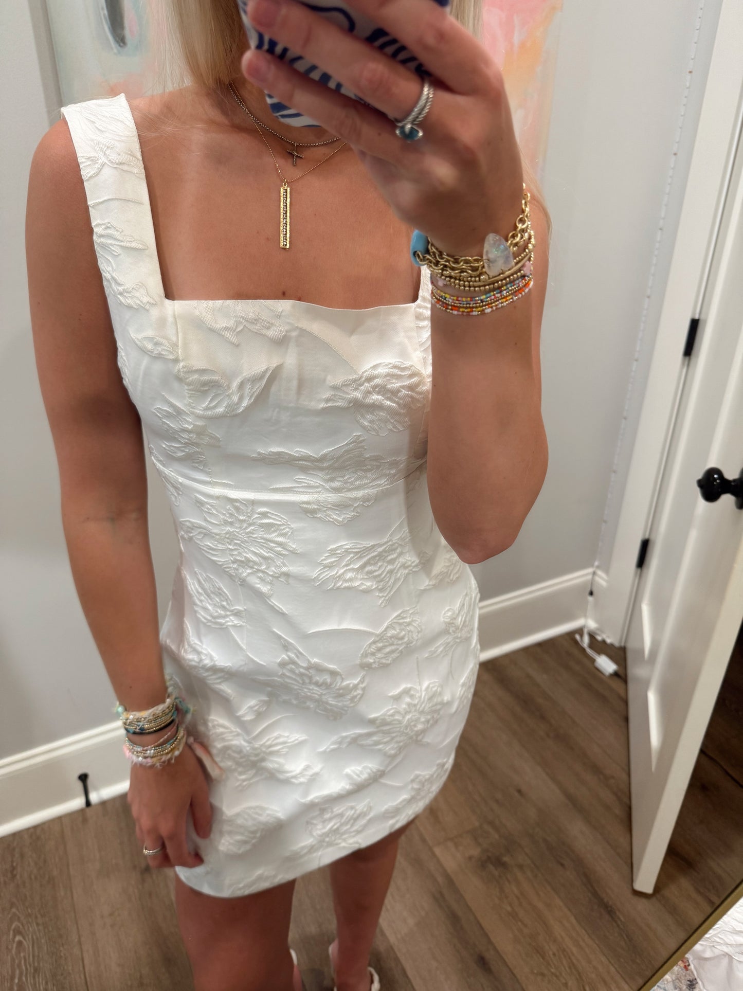 Addie Floral Jacquard Dress
