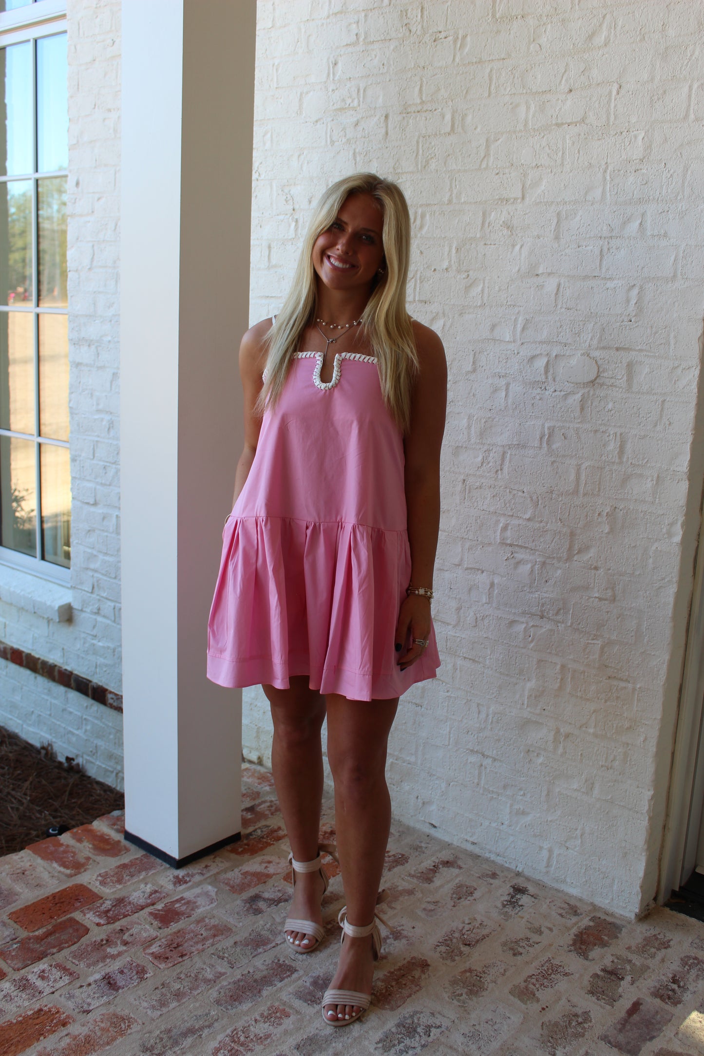 Madelyn Mini Dress - Bubblegum Pink