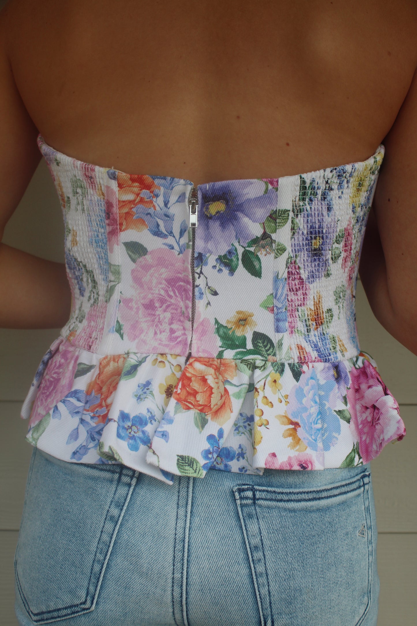 Aria Floral Denim Top