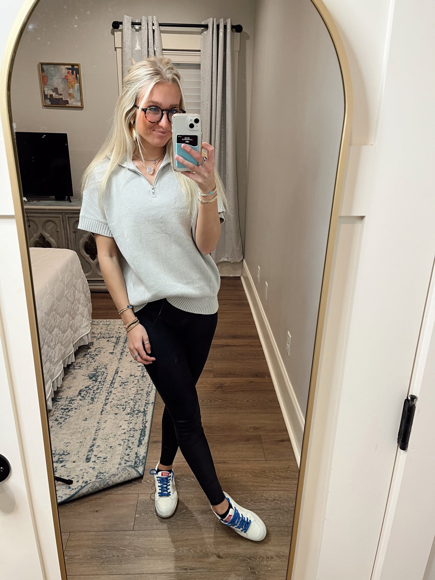 Saylor Quarter Zip Sleeveless Sweater