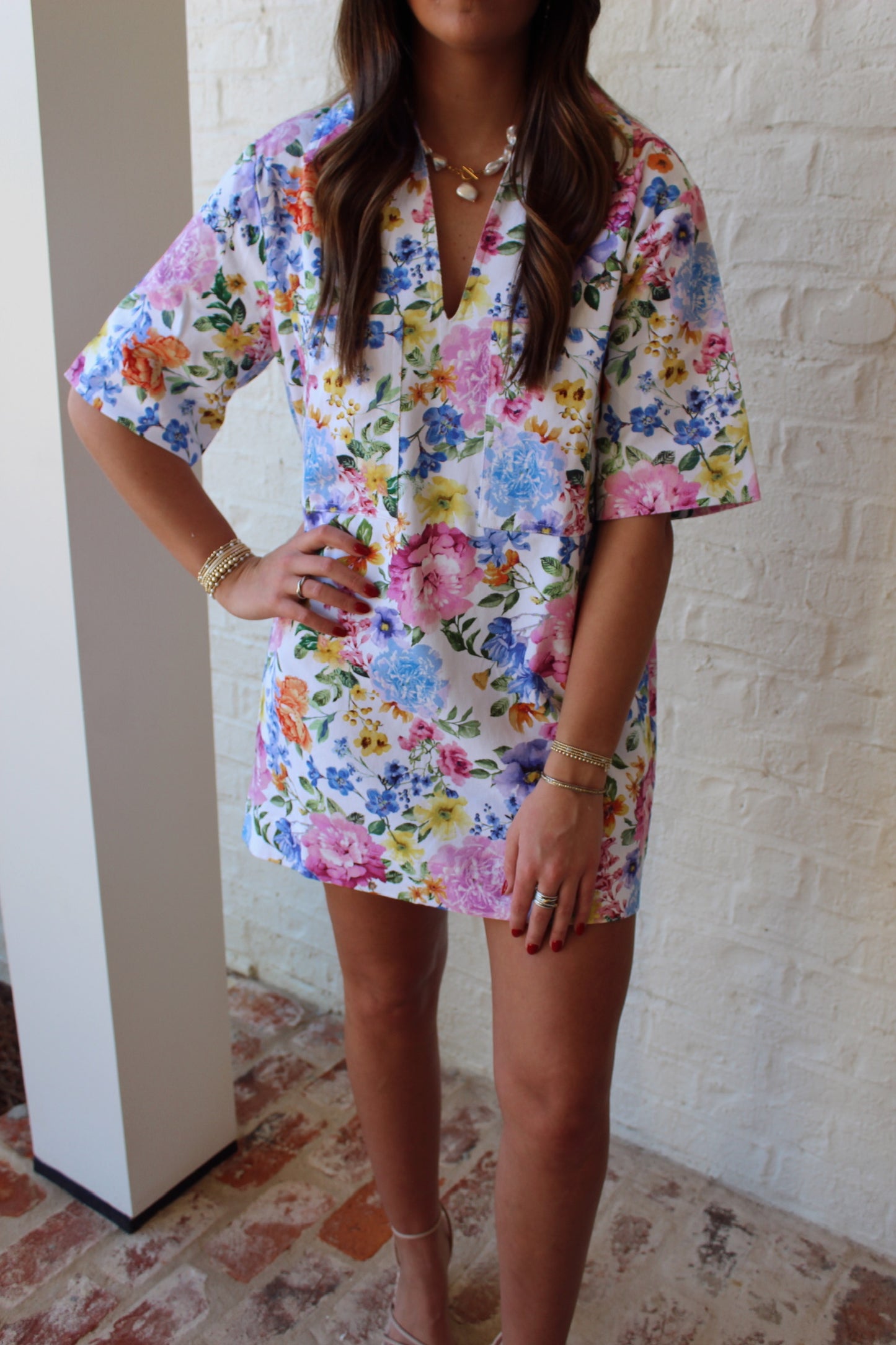 Riley Floral Denim Dress