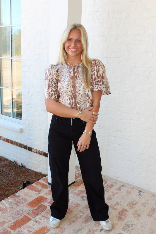 Adilyn Leopard Print Top