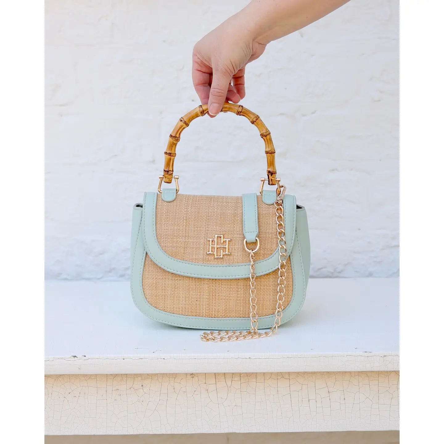 Jessica Handbag Natural Mint - Caroline Hill