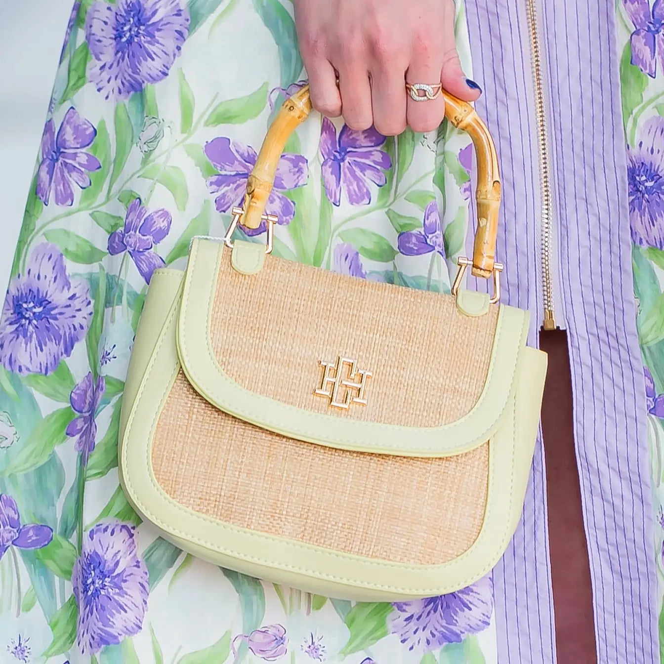Jessica Handbag Natural Lime - Caroline Hill