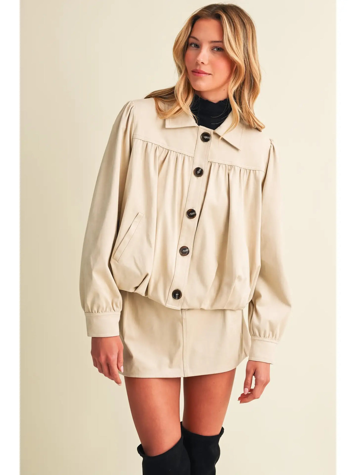 Faux Suede Jacket