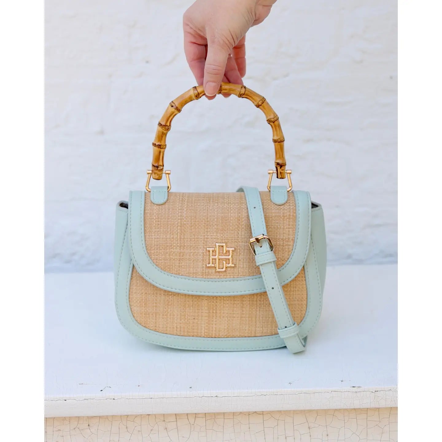 Jessica Handbag Natural Mint - Caroline Hill