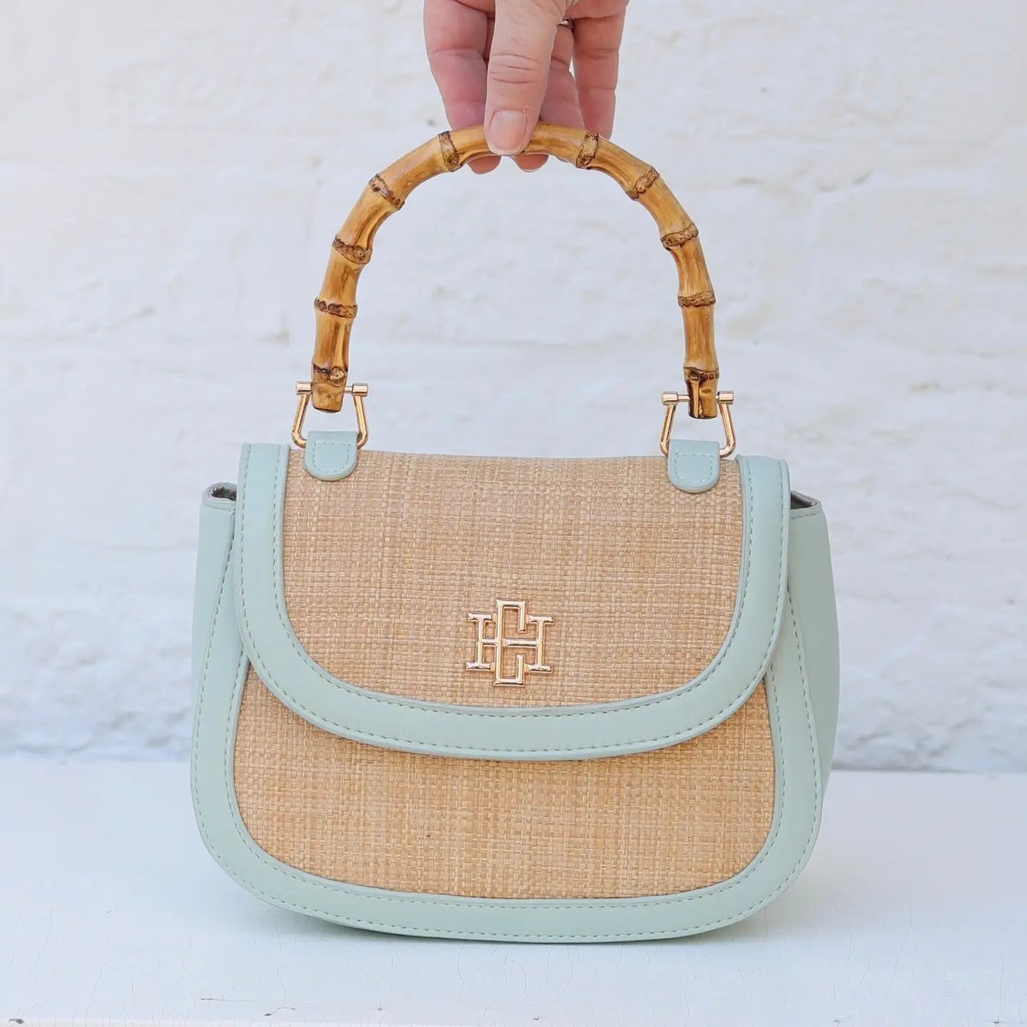 Jessica Handbag Natural Mint - Caroline Hill