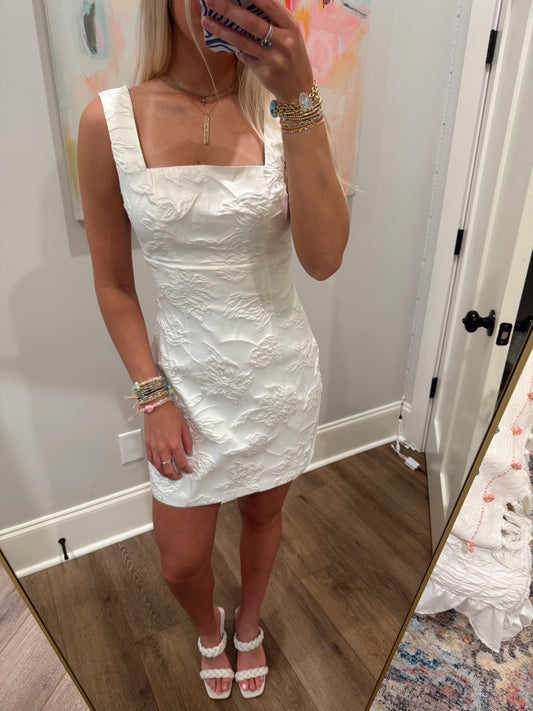 Addie Floral Jacquard Dress