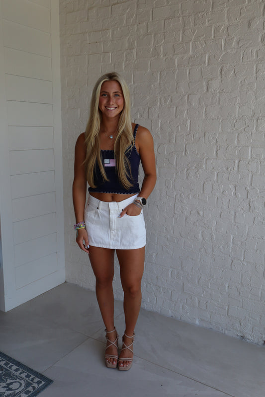 American Flag Tank - Navy