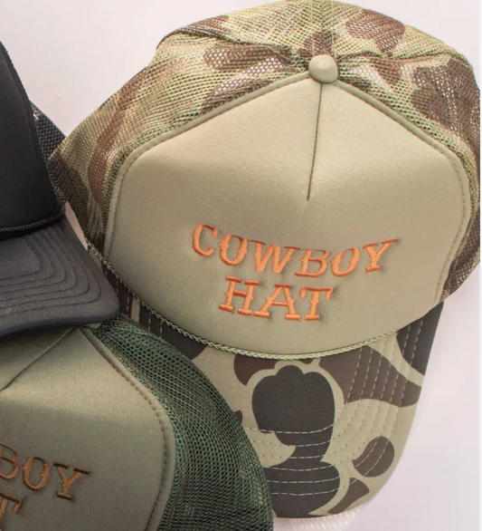 Cowboy Embroidery Trucker Hat