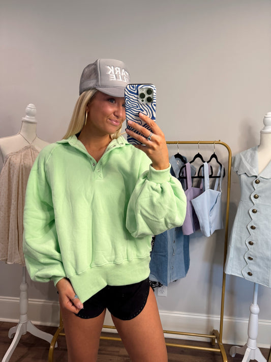 Key Lime Snap Pullover