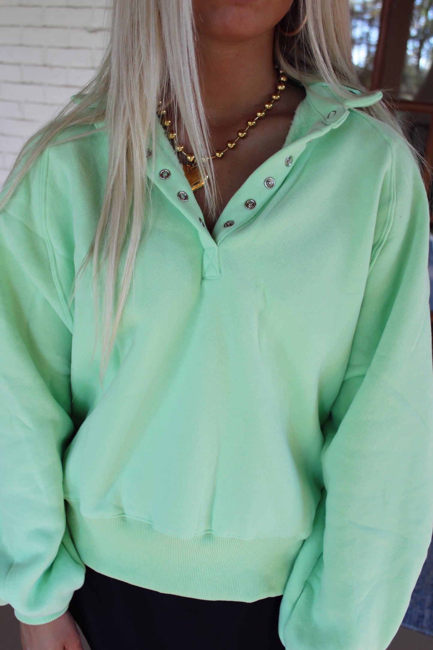 Key Lime Snap Pullover