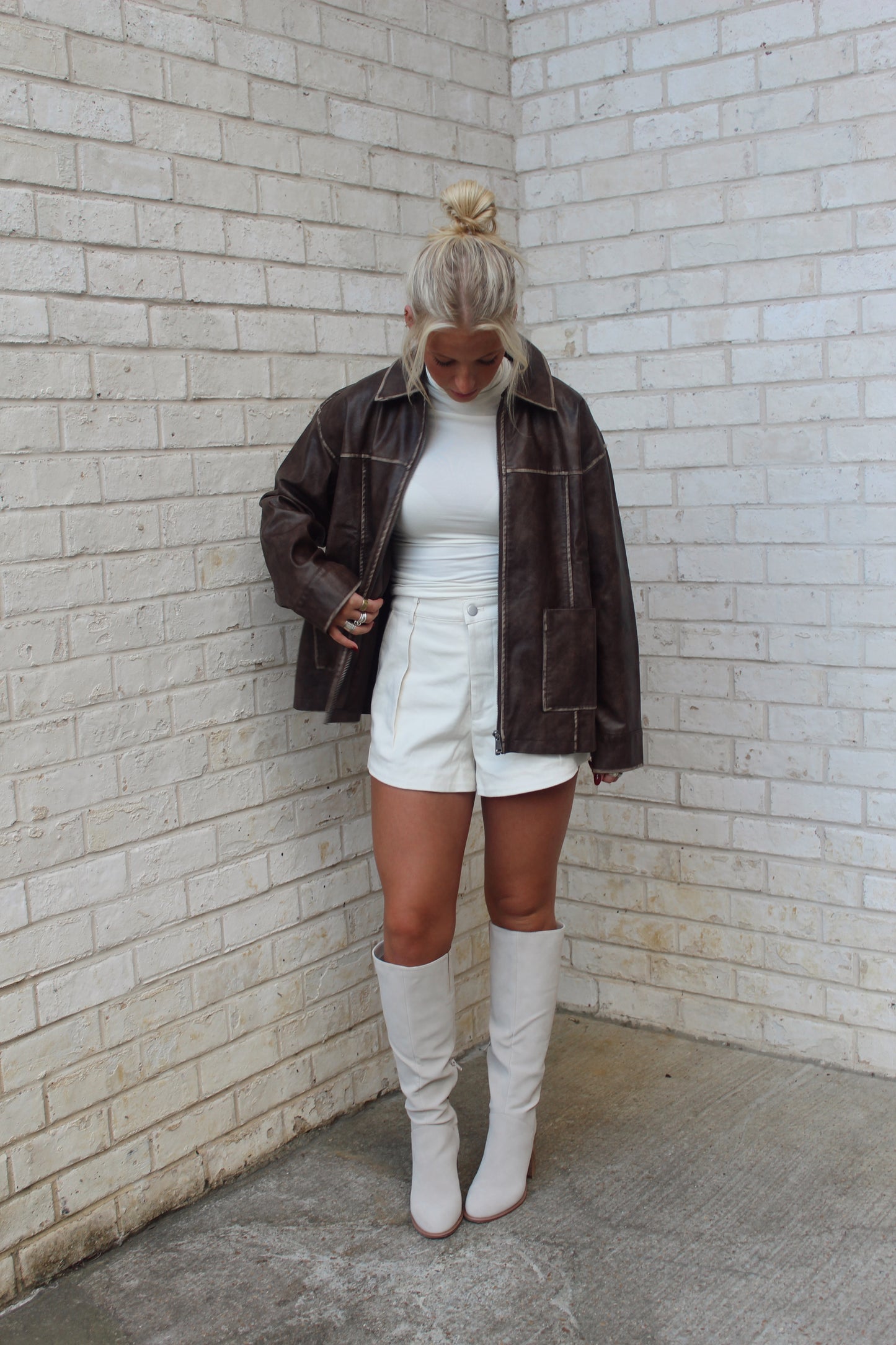 Hazel Faux Leather Jacket