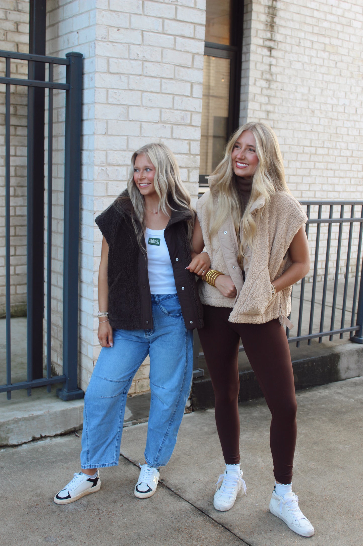 Karlie Oversized Sherpa Vest - chocolate brown