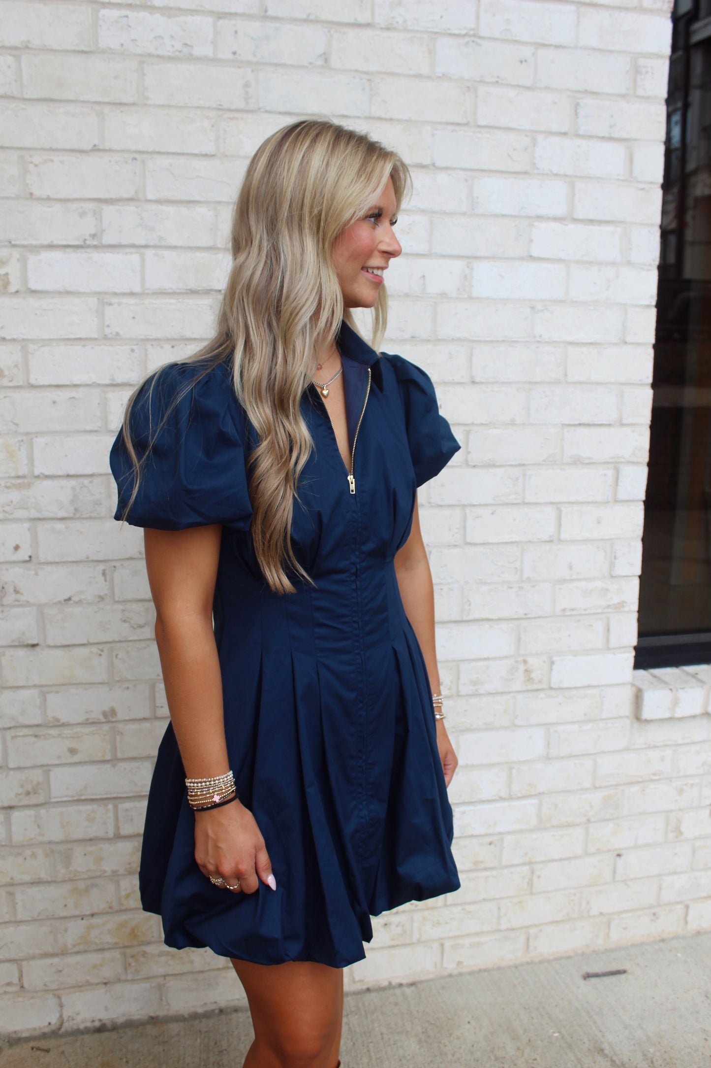 Kylie Zipper Front Bubble Dress