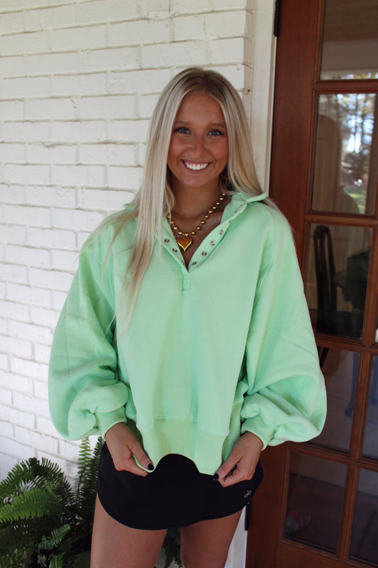 Key Lime Snap Pullover