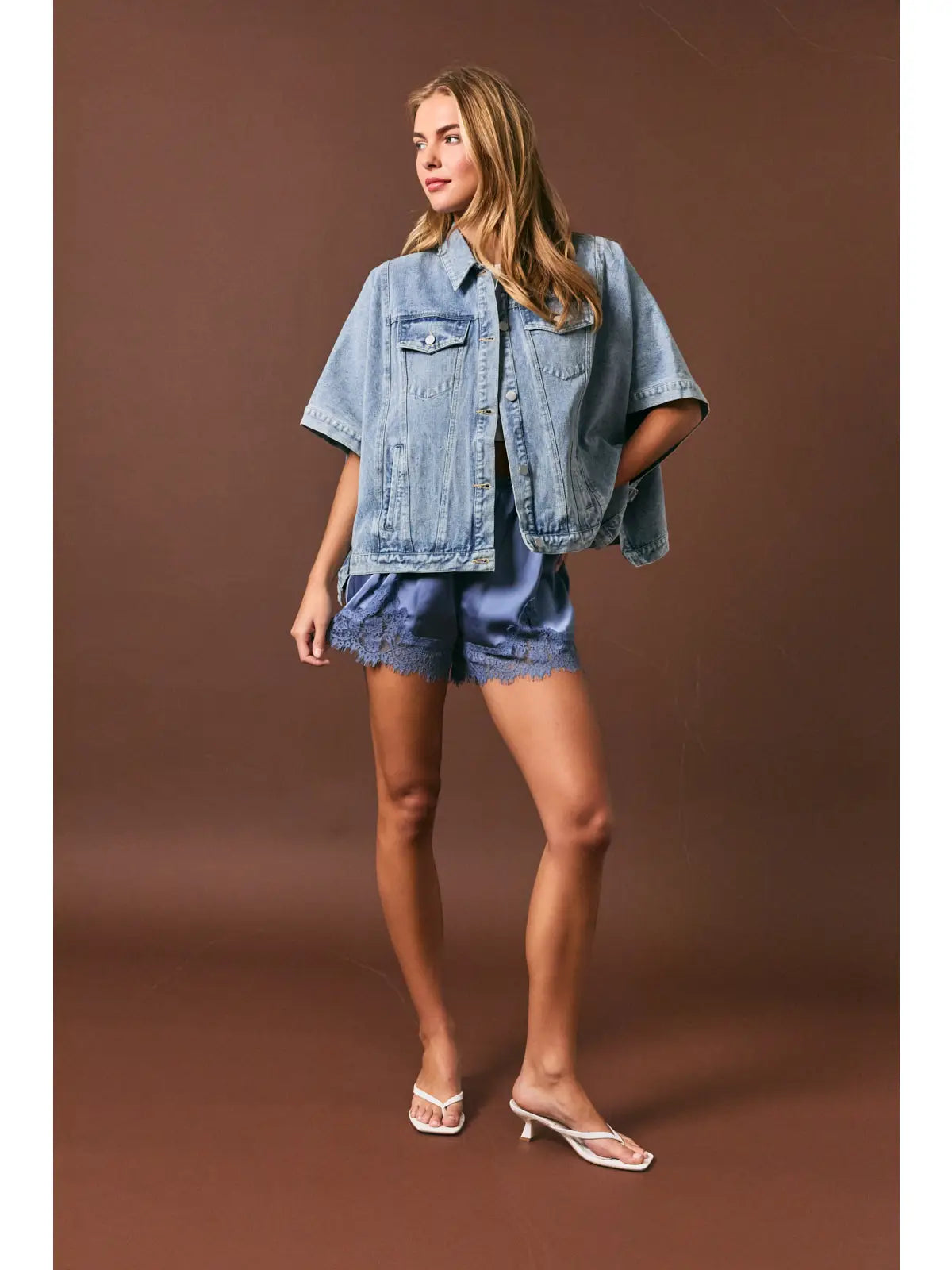 Denim Cape Jacket