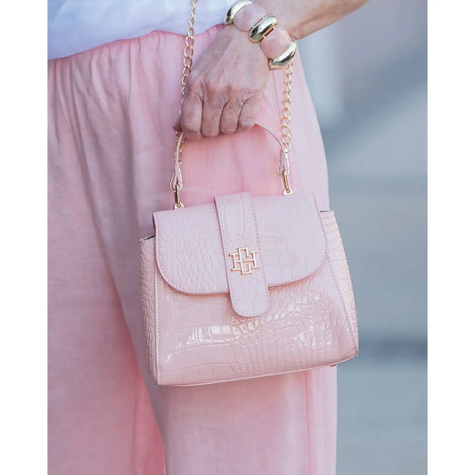 Tucker Handbag Blush Patent - Caroline Hill
