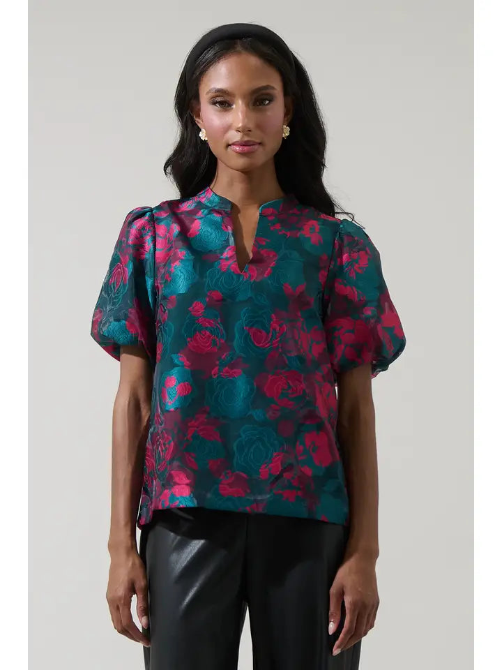 Marcie Jacquard Top